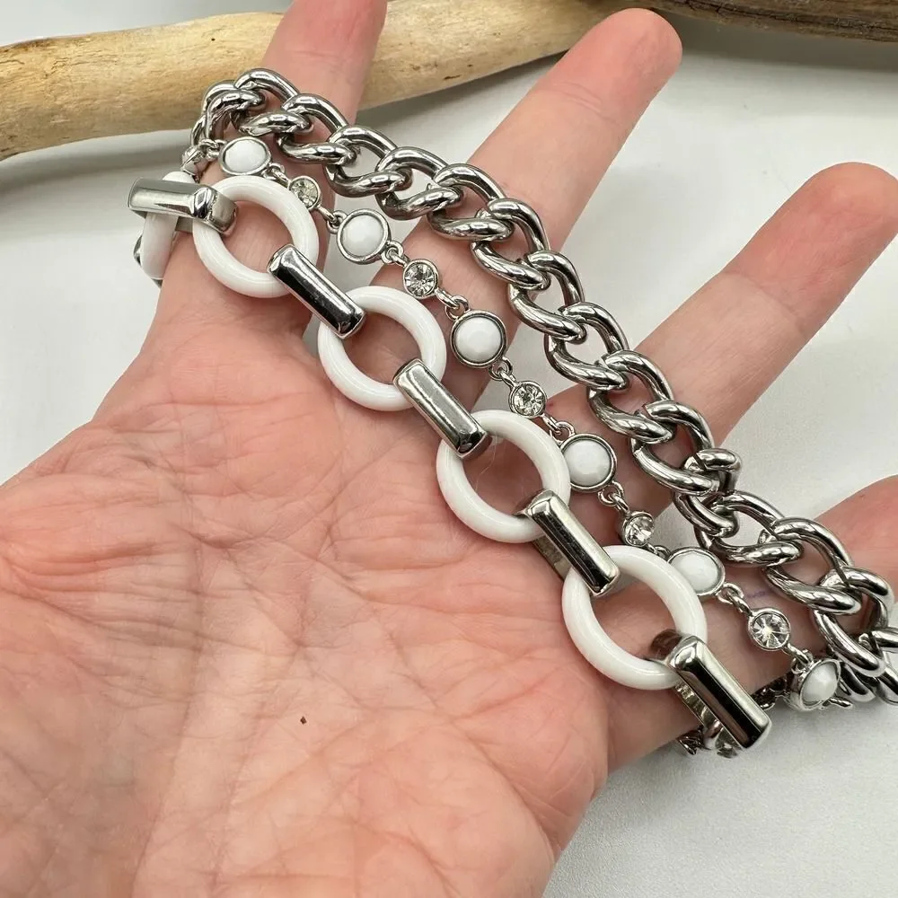 Lia Sophia Wayfarer Three Strand Chain Link Bracelet